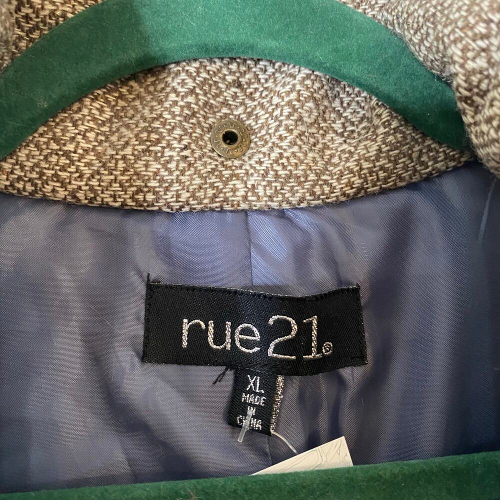 Y2K RUE 21 Fair Isle 100% Wool Knit Zip Snap Closure Vest XL - Picture 4 of 7